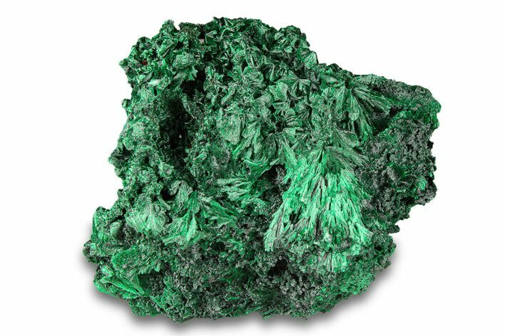 Fibrous Malachite Crystal Cluster - DR Congo #294651